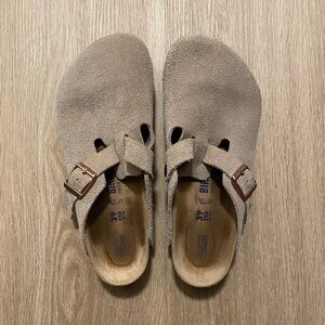 Birkenstock | Taupe Boston Clogs